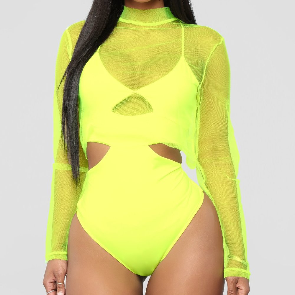 Party Mode Bodysuit - Lime